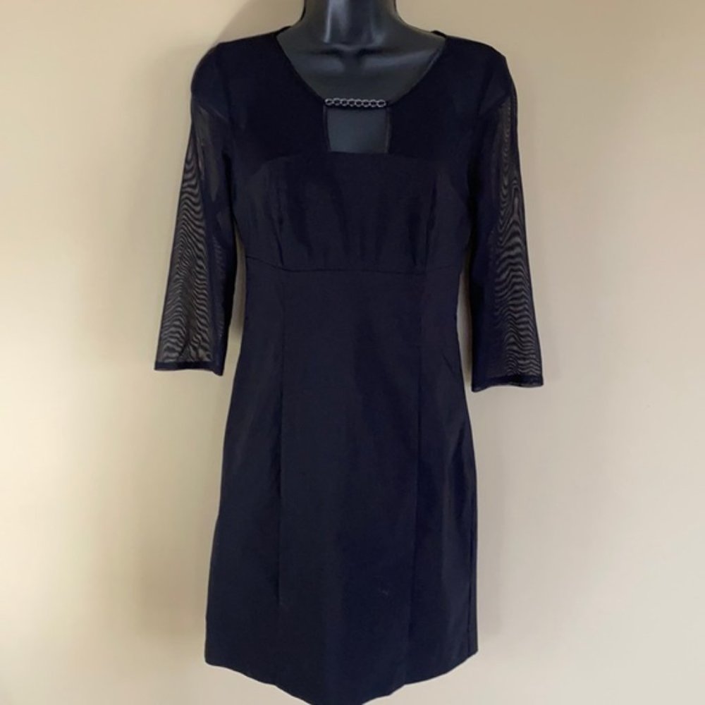 Guess Black 3/4 Sheer Sleeve Dress - Size 6